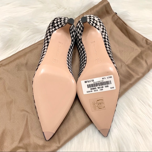 Gianvito Rossi Houndstooth Kitten-Heel Pumps - Picture 8 of 14